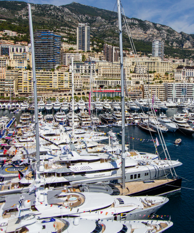 Monaco Yacht Show port-hercule-night